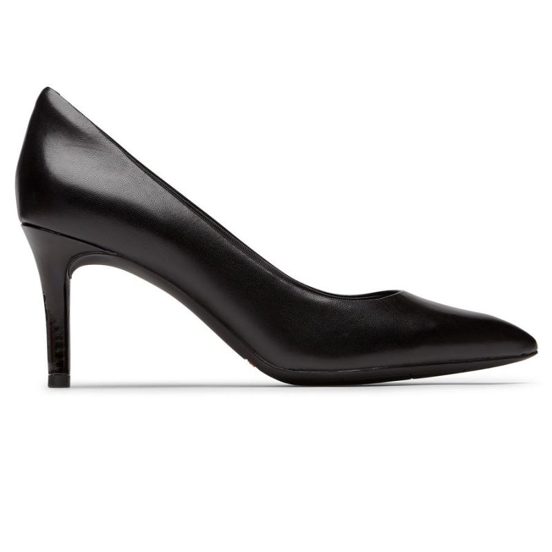 SALTO FINO ROCKPORT TOTAL MOTION FEMININO 75MM - COURO PRETO 2