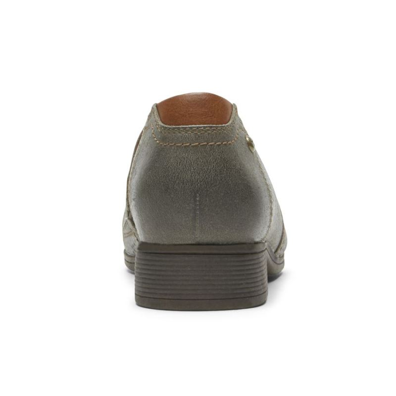 SANDÁLIA ROCKPORT COBB HILL CROSBIE SLIP-ON FEMININA - CINZA VERDE