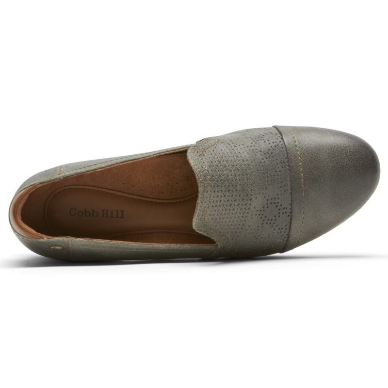 SANDÁLIA ROCKPORT COBB HILL CROSBIE SLIP-ON FEMININA - CINZA VERDE