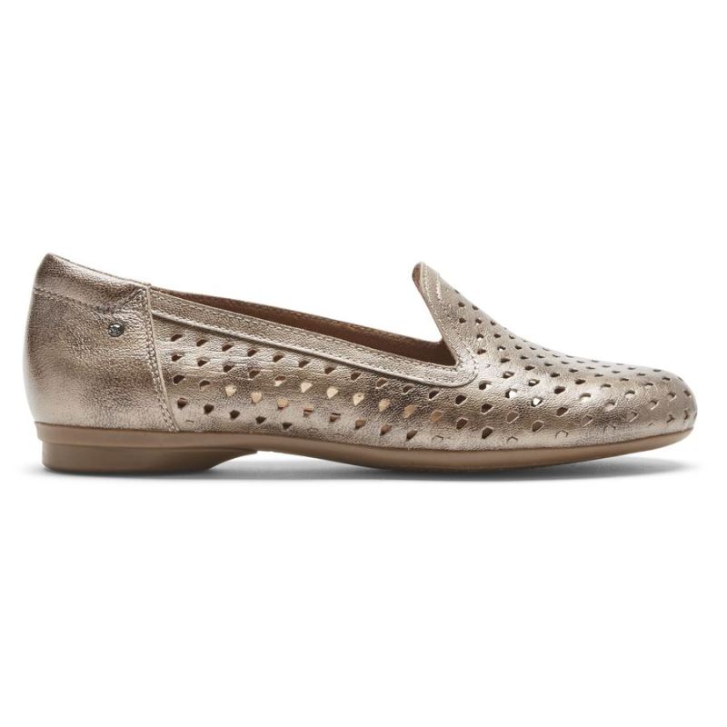 TÊNIS ROCKPORT COBB HILL MAIIKA SLIP-ON FEMININO - COURO METALIZADO