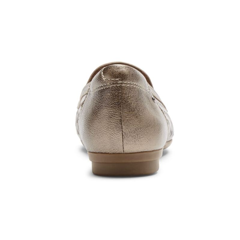 TÊNIS ROCKPORT COBB HILL MAIIKA SLIP-ON FEMININO - COURO METALIZADO