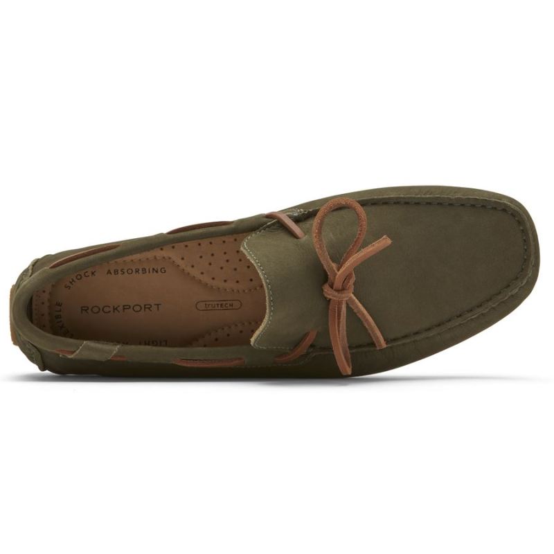 MOCASSINO RHYDER TIE MASCULINO ROCKPORT - AZUL-OLIVANUBUCK