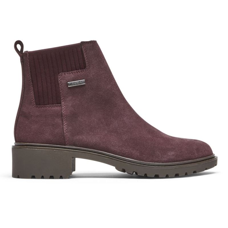 BOTA CHELSEA RYLEIGH FEMININA ROCKPORT - À PROVA D'ÁGUA - OXBLOOD