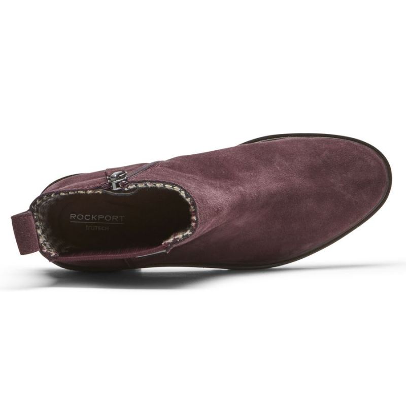 BOTA CHELSEA RYLEIGH FEMININA ROCKPORT - À PROVA D'ÁGUA - OXBLOOD